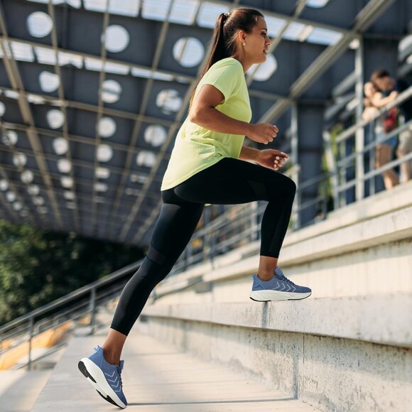 Women's Blue Breathable Tennis Shoes Non-Slip Sneakers for Walking & Workout - Picture 2 of 7